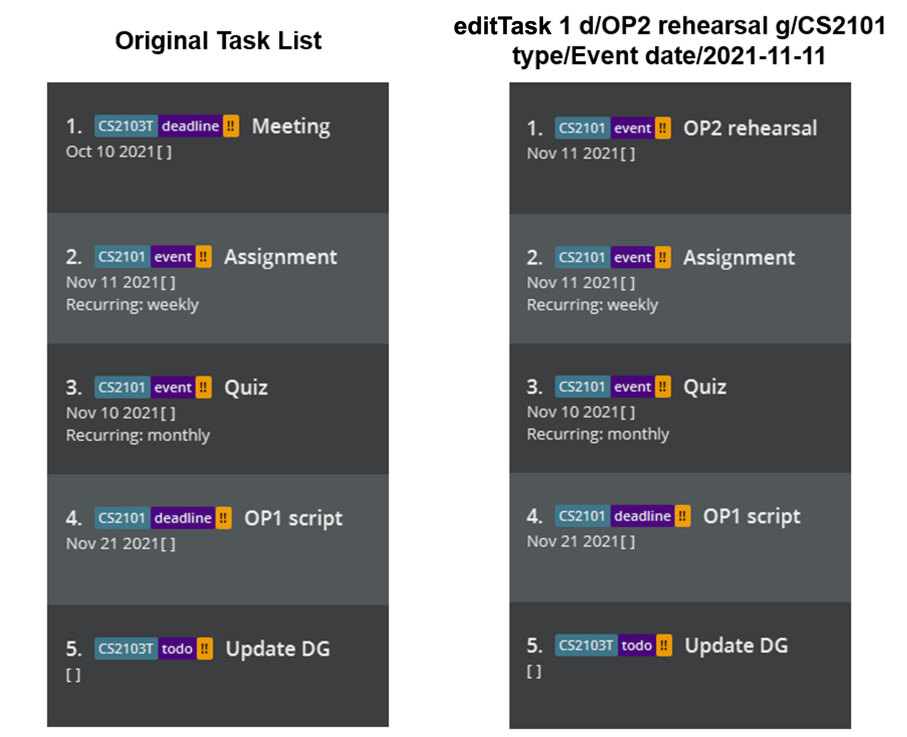 result for 'editTask 1 d/OP2 rehearsal g/CS2101 type/Event date/2021-11-11'